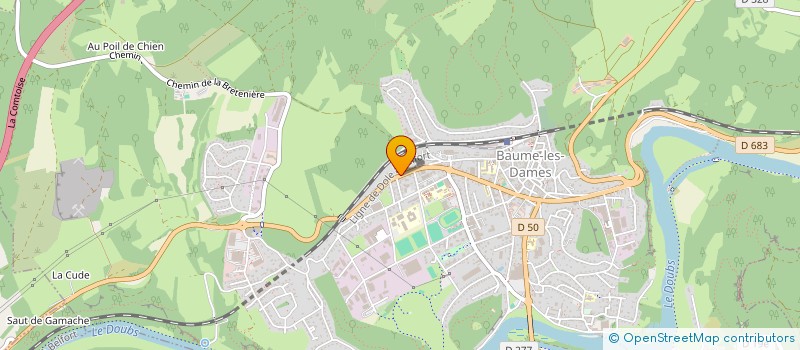 localisation de l'entreprise AUTO-ECOLE AUBRY  BAUME-LES-DAMES