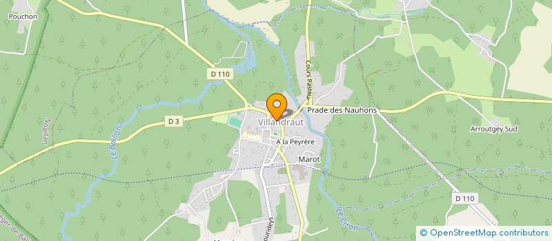 localisation de l'entreprise AUTO ECOLE BC  VILLANDRAUT