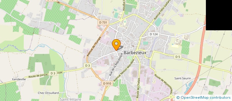 localisation de l'entreprise AUTO-ECOLE BOISDRON à BARBEZIEUX-SAINT-HILAIRE