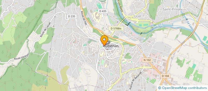 localisation de l'entreprise AUTO ECOLE BOURRET  AUBENAS