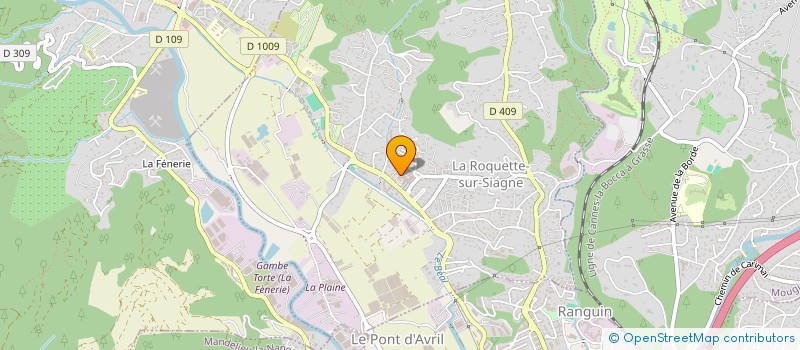 localisation de l'entreprise AUTO ECOLE BRUNO à LA ROQUETTE-SUR-SIAGNE