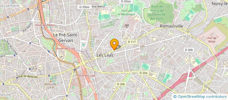 localisation de l'entreprise AUTO ECOLE CALANDRE à LES LILAS