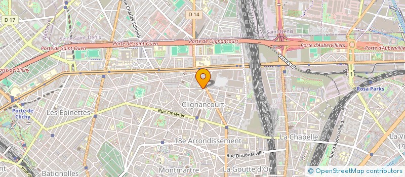 localisation de l'entreprise AUTO ECOLE CLIGNANCOURT  PARIS