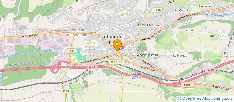 localisation de l'entreprise AUTO ECOLE D.E.F.  LA TOUR-DU-PIN