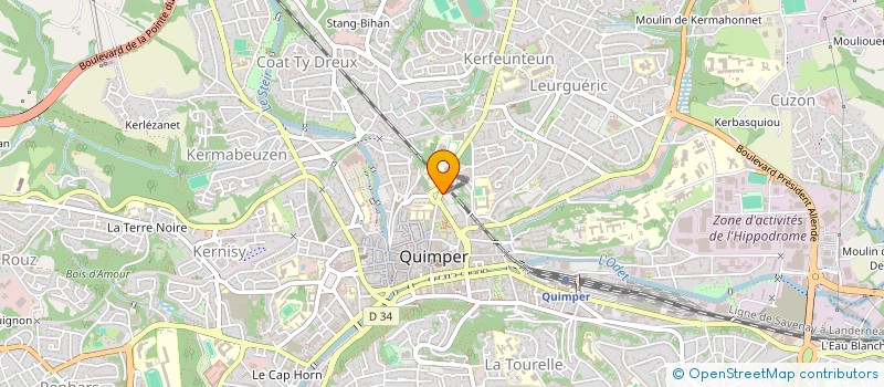 localisation de l'entreprise AUTO ECOLE DE KERF' à QUIMPER