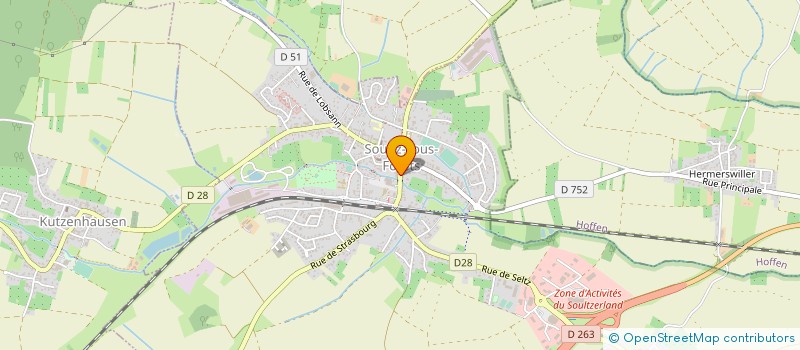 localisation de l'entreprise AUTO ECOLE DE L'OUTRE FORET  SOULTZ-SOUS-FORETS