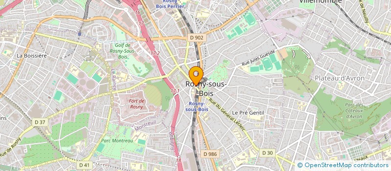 localisation de l'entreprise AUTO ECOLE DE LA GARE à ROSNY-SOUS-BOIS