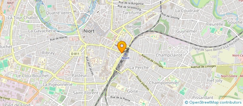 localisation de l'entreprise AUTO ECOLE DE LA GARE 79  NIORT