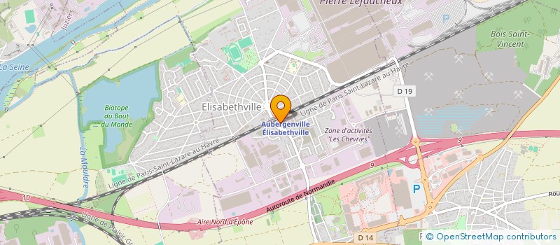 localisation de l'entreprise AUTO ECOLE DE LA GARE D AUBERGENVILLE  AUBERGENVILLE