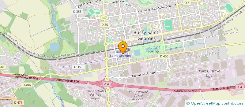 localisation de l'entreprise AUTO-ECOLE DES 2 CHATEAUX  BUSSY-SAINT-GEORGES