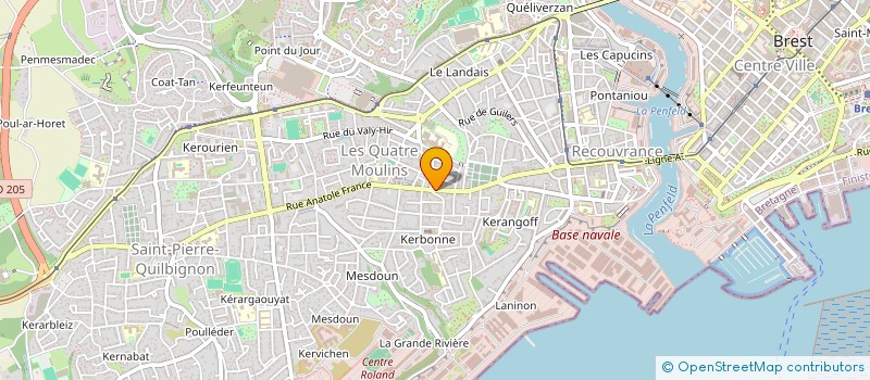 localisation de l'entreprise AUTO ECOLE DES 4 MOULINS à BREST