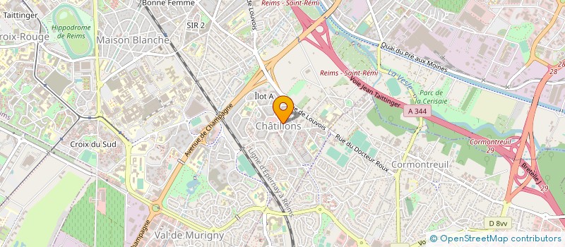 localisation de l'entreprise AUTO-ECOLE DES CHATILLONS  REIMS