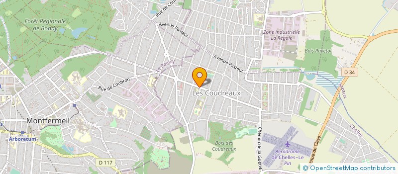 localisation de l'entreprise AUTO ECOLE DES COUDREAUX  CHELLES