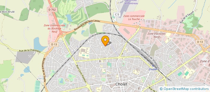 localisation de l'entreprise AUTO-ECOLE DES PEUPLIERS à CHOLET