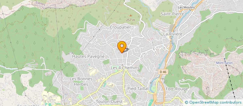 localisation de l'entreprise AUTO ECOLE DES QUATRE CHEMINS à TOULON
