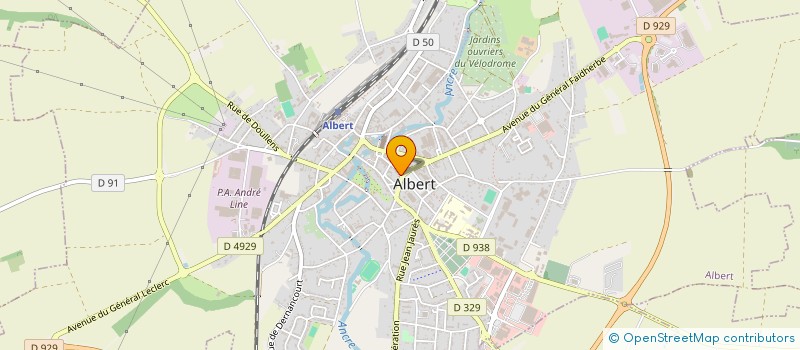 localisation de l'entreprise AUTO ECOLE DES TROIS CLOCHERS à ALBERT