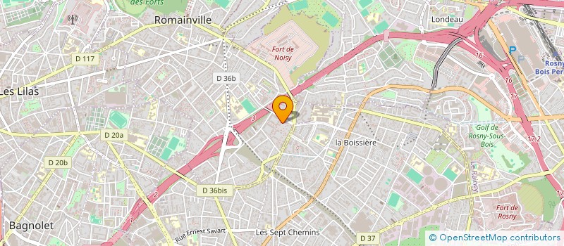 localisation de l'entreprise AUTO ECOLE DES TROIS COMMUNES à ROMAINVILLE