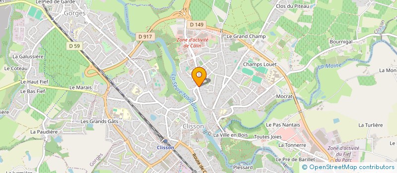 localisation de l'entreprise AUTO ECOLE DES TROIS PROVINCES  CLISSON