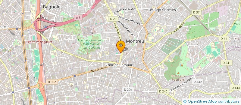 localisation de l'entreprise AUTO ECOLE DU B.C. à MONTREUIL