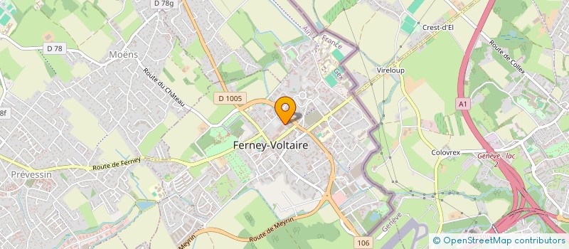localisation de l'entreprise AUTO-ECOLE DU CENTRE D'AUMARD à FERNEY-VOLTAIRE