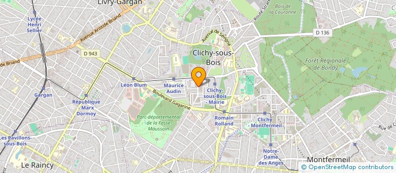 localisation de l'entreprise AUTO ECOLE DU CHENE POINTU à CLICHY-SOUS-BOIS