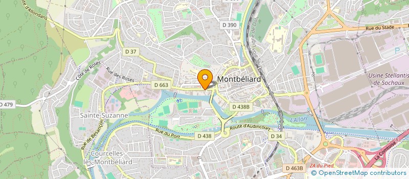 localisation de l'entreprise AUTO ECOLE DU FAUBOURG  MONTBELIARD