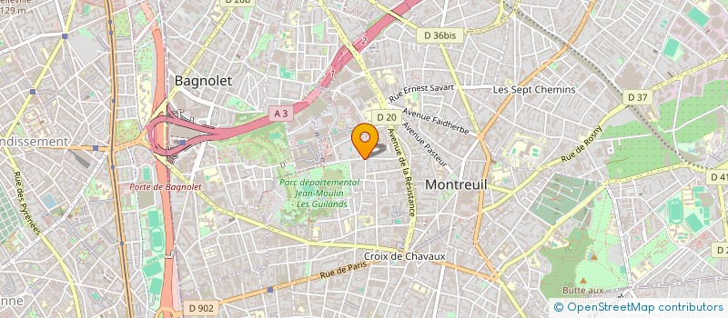 localisation de l'entreprise AUTO ECOLE DU MARAIS SECRC à MONTREUIL