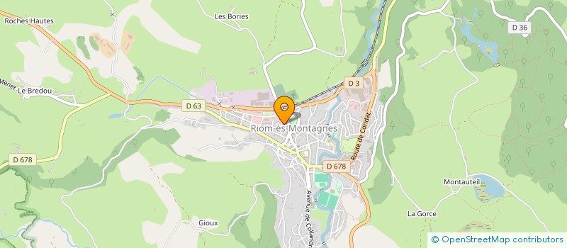 localisation de l'entreprise AUTO ECOLE DU PAYS GENTIANE à RIOM-ES-MONTAGNES