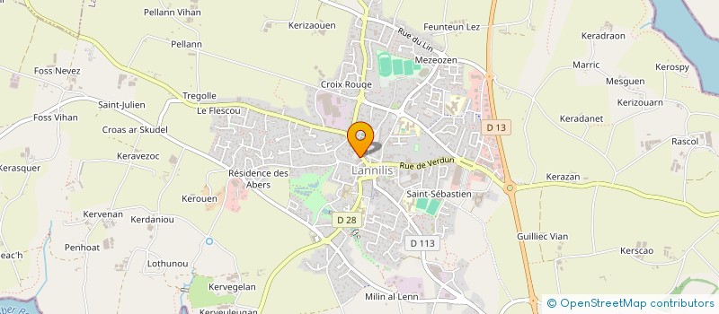 localisation de l'entreprise AUTO ECOLE DU PHARE  LANNILIS