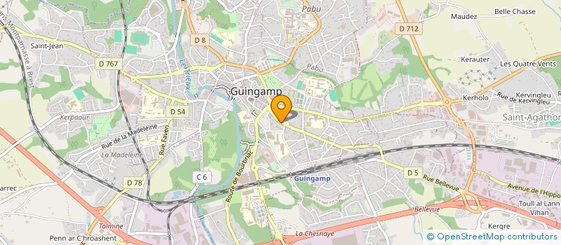 localisation de l'entreprise AUTO ECOLE DU VALLY à GUINGAMP