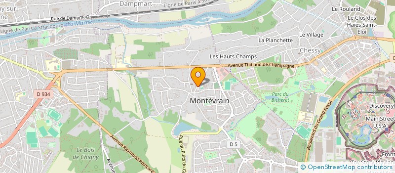 localisation de l'entreprise AUTO ECOLE ETAIROS  MONTEVRAIN