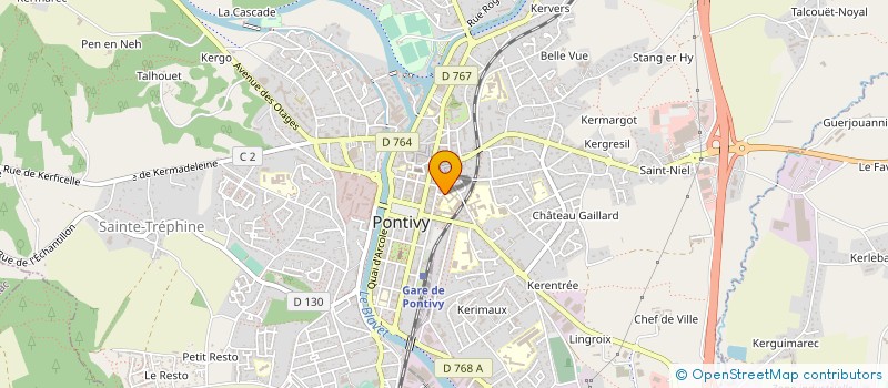 localisation de l'entreprise AUTO-ECOLE FERRE à PONTIVY