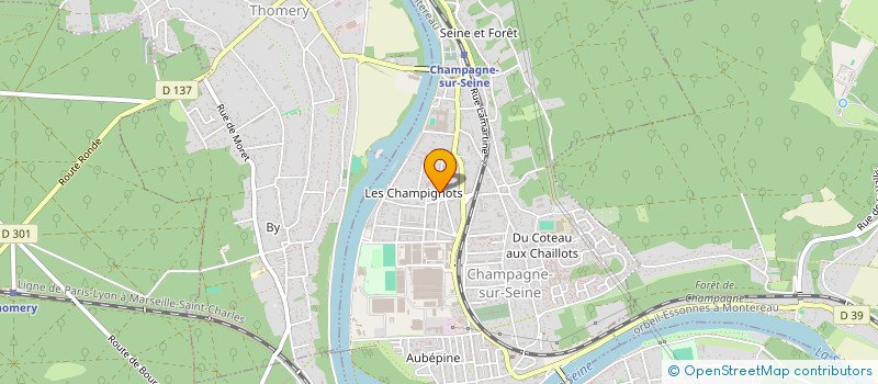 localisation de l'entreprise AUTO-ECOLE G.CLEM  CHAMPAGNE-SUR-SEINE