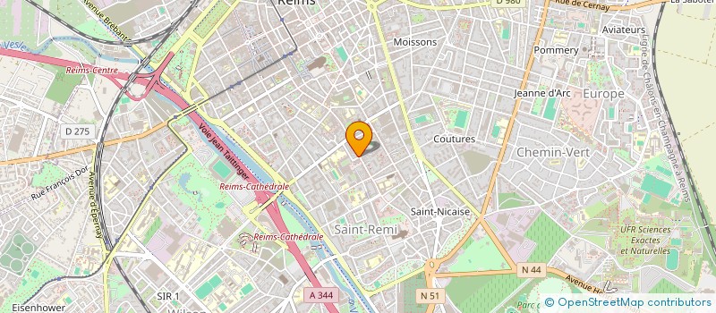 localisation de l'entreprise AUTO ECOLE GAMBETTA  REIMS