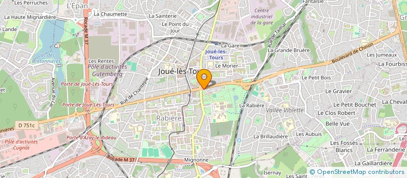 localisation de l'entreprise AUTO-ECOLE GUEPARD  JOUE-LES-TOURS