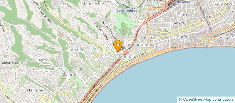 localisation de l'entreprise AUTO-ECOLE J.J.M.B à NICE