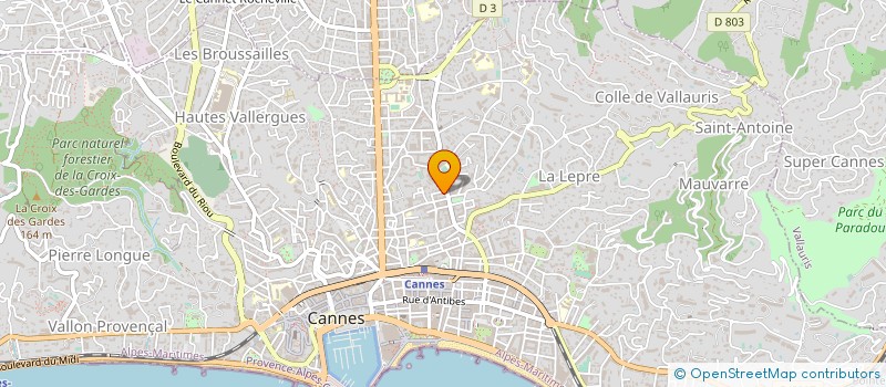 localisation de l'entreprise AUTO ECOLE JULES FERRY à CANNES
