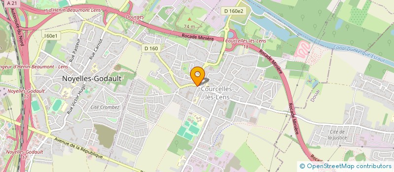 localisation de l'entreprise AUTO-ECOLE JULIEN à COURCELLES-LES-LENS