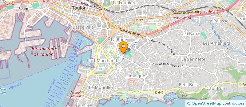 localisation de l'entreprise AUTO ECOLE L'ORIENT INES  TOULON