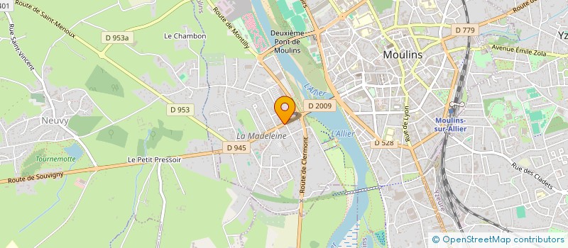 localisation de l'entreprise AUTO-ECOLE LA MADELEINE  MOULINS