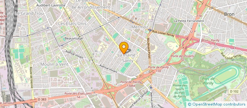 localisation de l'entreprise AUTO ECOLE LA PLAINE MERMOZ  LYON