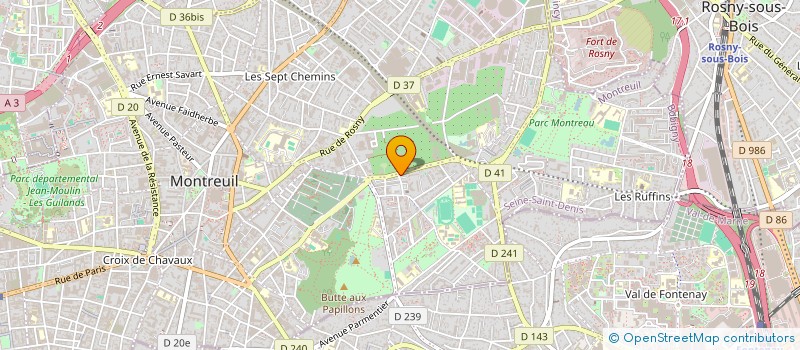 localisation de l'entreprise AUTO ECOLE LB à MONTREUIL