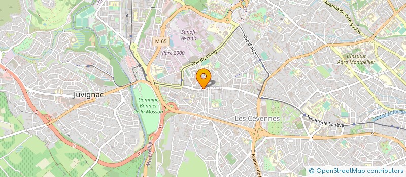 localisation de l'entreprise AUTO ECOLE LE VOLANT à MONTPELLIER
