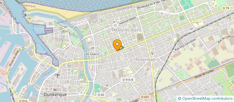 localisation de l'entreprise AUTO ECOLE M.F PERMIS à DUNKERQUE