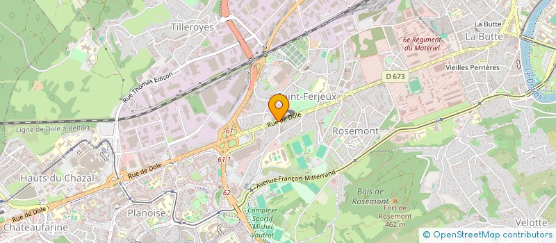 localisation de l'entreprise AUTO ECOLE MAILLOTTE  BESANCON