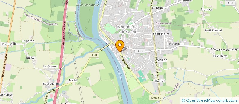 localisation de l'entreprise AUTO ECOLE MONTMERLE 3 RIVIERES  MONTMERLE-SUR-SAONE