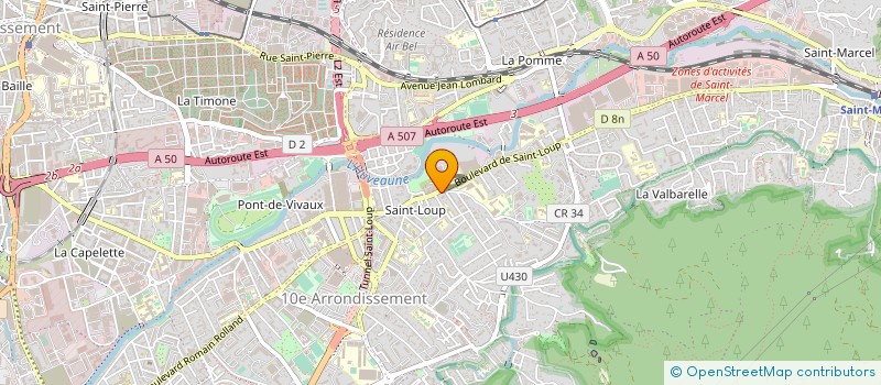 localisation de l'entreprise AUTO ECOLE PARC SAINT THYS à MARSEILLE