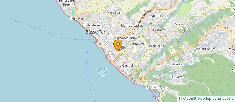 localisation de l'entreprise AUTO ECOLE PEDURAND THIERRY à BASSE-TERRE