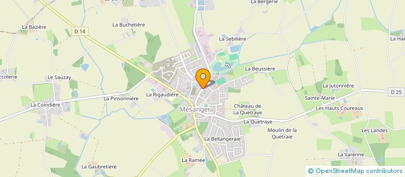 localisation de l'entreprise AUTO ECOLE PERMIS D'APPRENDRE  MESANGER