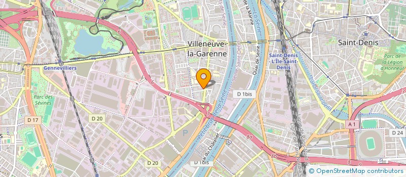 localisation de l'entreprise AUTO ECOLE PERMIS MALIN à VILLENEUVE-LA-GARENNE